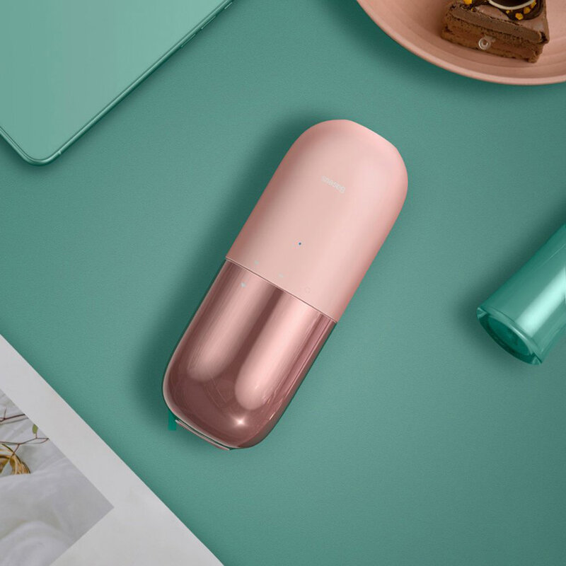 Aspirator Baseus C1, filtru HEPA, cablu incarcare Type-C, roz, CRXCQC1-04