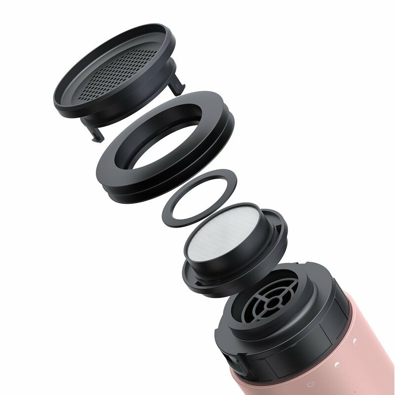 Aspirator Baseus C1, filtru HEPA, cablu incarcare Type-C, roz, CRXCQC1-04