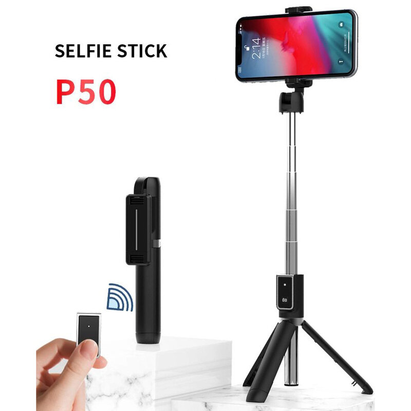 Suport Selfie Stick Mobster P50, tripod, telecomanda wireless, 3.5-6.2