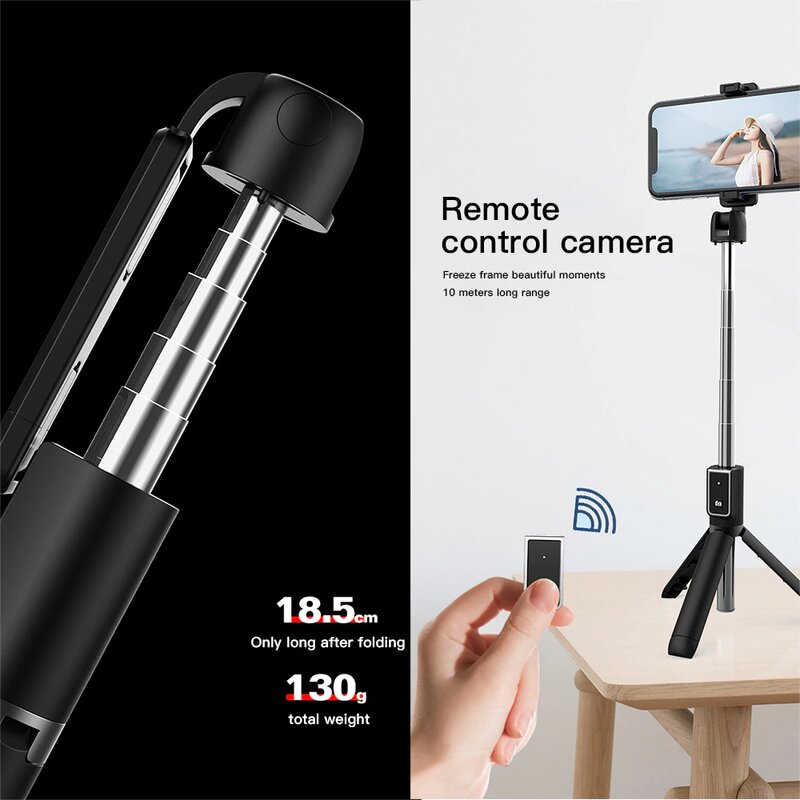 Suport Selfie Stick Mobster P50, tripod, telecomanda wireless, 3.5-6.2