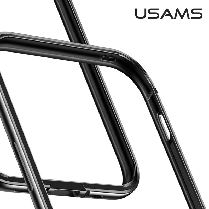 Bumper iPhone 12 mini USAMS Fellwell, aluminiu, negru