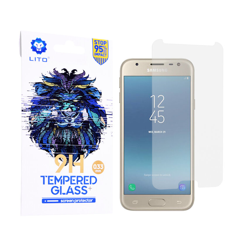 Folie Sticla Samsung Galaxy J3 2017 J330, Galaxy J3 Pro 2017 Lito 9H Tempered Glass - Clear