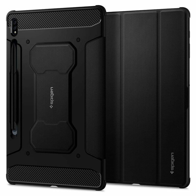 Husa Samsung Galaxy Tab S7 Plus 12.4 T970/T976 Spigen Rugged Armor Pro - Negru
