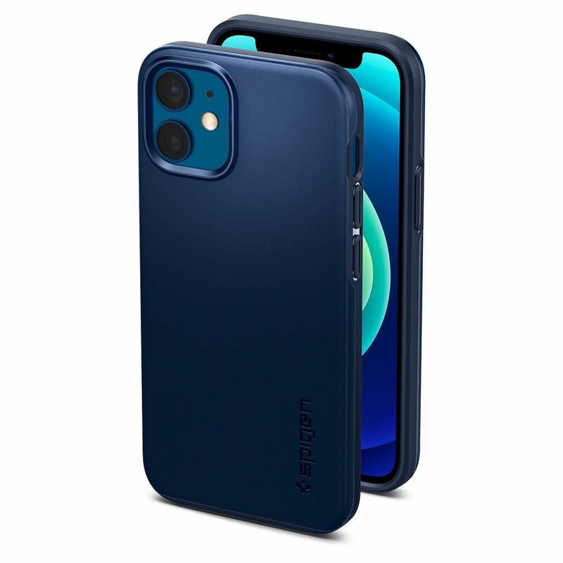 Husa iPhone 12 Spigen Thin Fit - Navy Blue