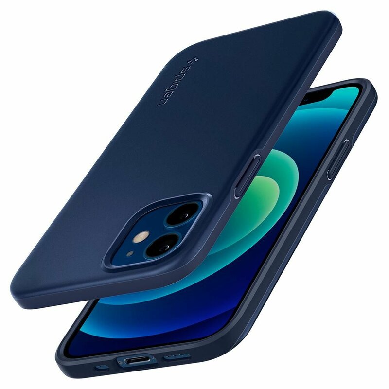 Husa iPhone 12 Spigen Thin Fit - Navy Blue