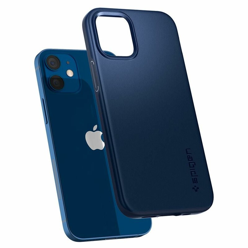 Husa iPhone 12 Spigen Thin Fit - Navy Blue