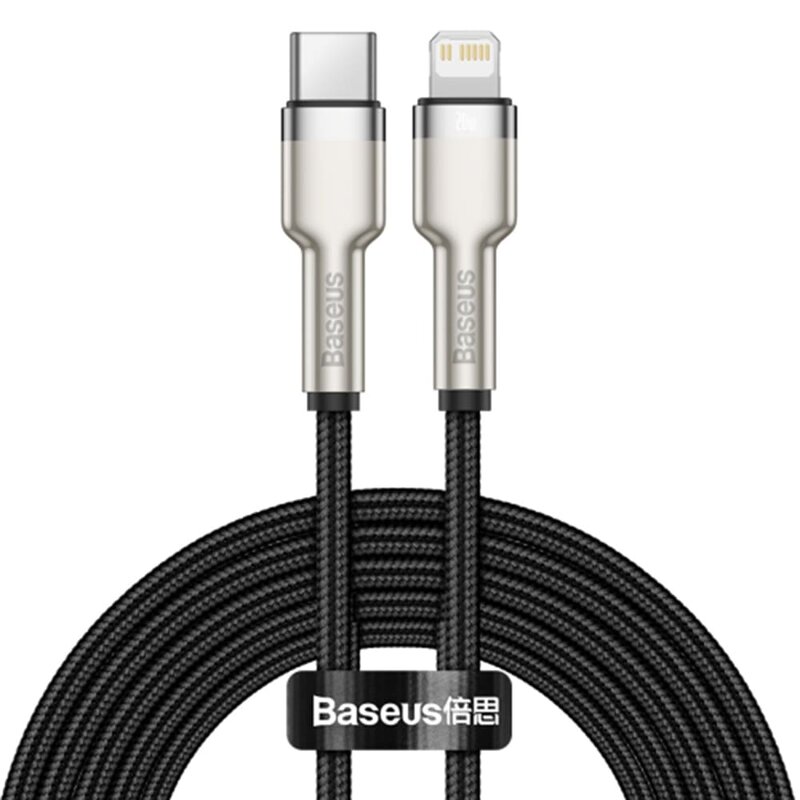 Cablu de date Baseus, Type-C la Lightning, PD 20W, 1m, negru, CATLJK-A01