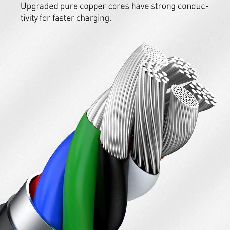 Cablu de date Baseus, USB la Lightning, 2.4A, 2m, negru, CALJK-B01