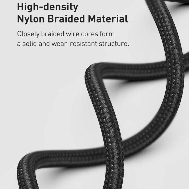 Cablu de date Baseus, USB la Lightning, 2.4A, 2m, negru, CALJK-B01