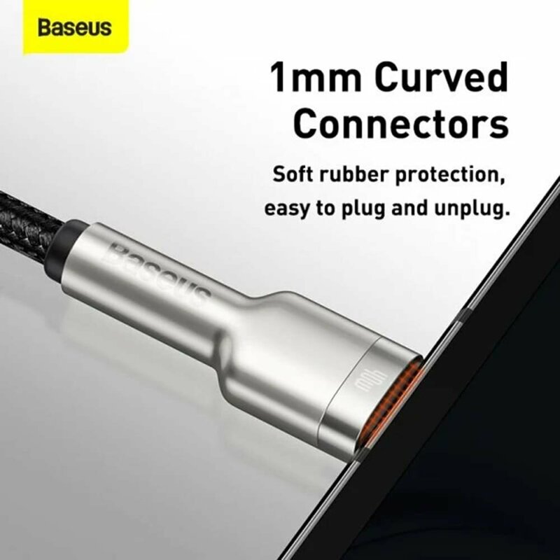 Cablu de date Baseus, USB la Type-C, 40W, 5A, 25cm, negru, CATJK-01