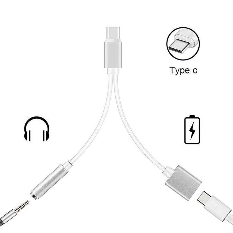Adaptor audio Mobster, convertor Type-C la Jack 3.5mm, Type-C, alb