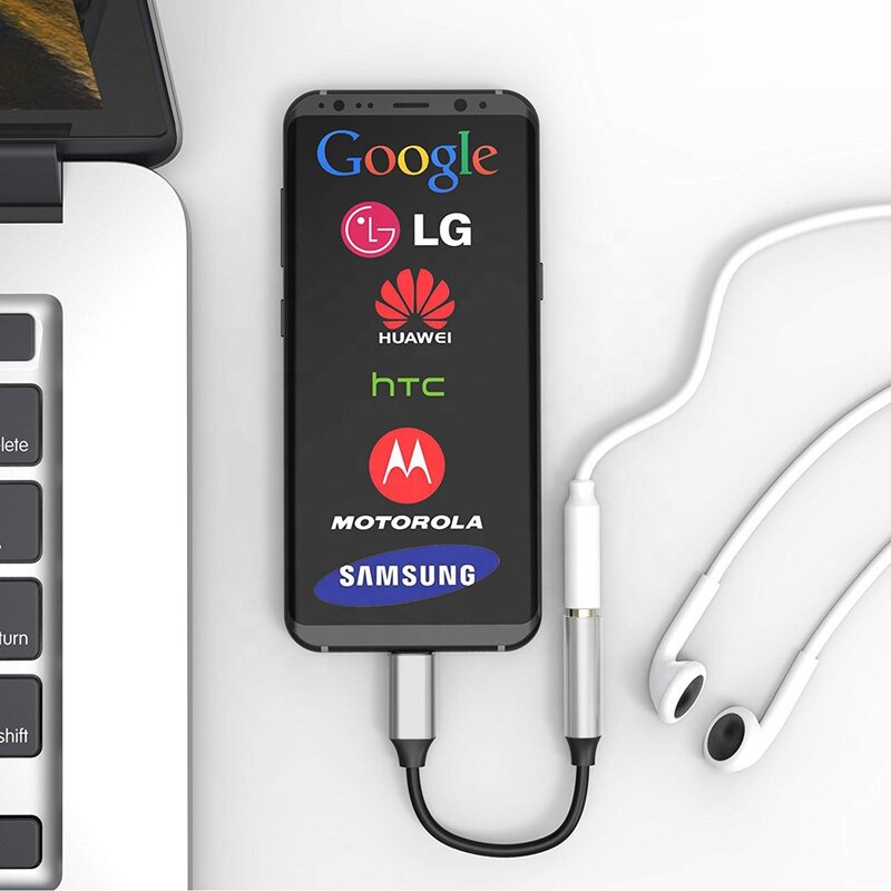 Adaptor audio, convertor Type-C la Jack 3.5mm, negru, ADCBT018 