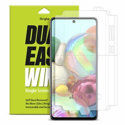 [Pachet 2x] Folie Samsung Galaxy A51 5G Ringke Dual Easy Wing Self Dust Removal - Clear