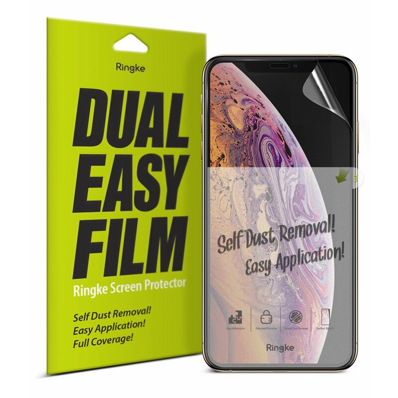 [Pachet 2x] Folie iPhone XR Ringke Dual Easy Film Full Coverage - Clear