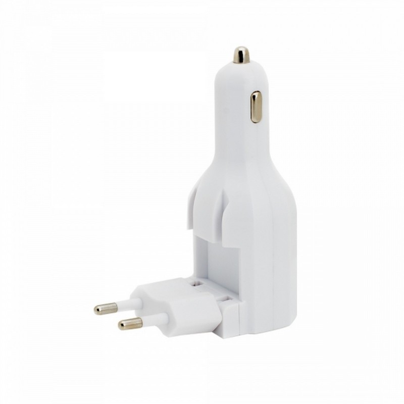 Incarcator Priza Si Auto E-BODA Iap 101 USB 2.1A - Alb