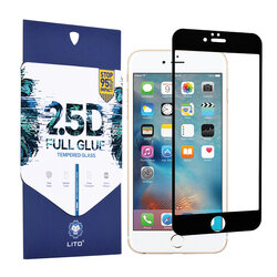 Folie Sticla iPhone 6 Plus / 6S Plus Lito 2.5D Full Glue Full Cover Cu Rama - Negru