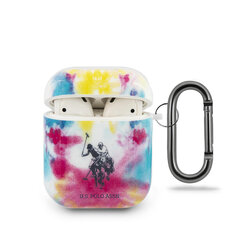 Husa Apple Airpods U.S. Polo Assn. Tie & Dye, holder metalic de prindere, multicolor