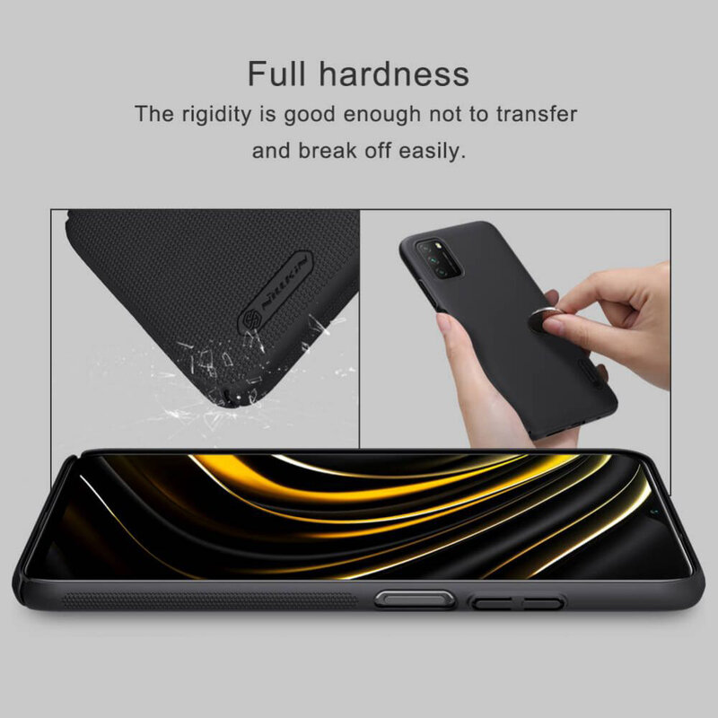 Husa Xiaomi Poco M3 Nillkin Super Frosted Shield, negru