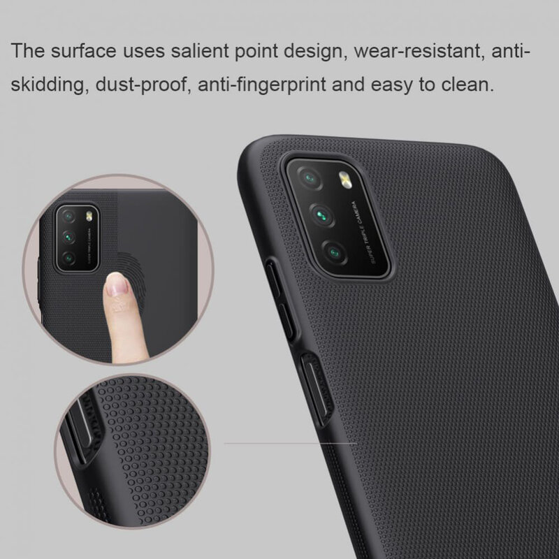 Husa Xiaomi Poco M3 Nillkin Super Frosted Shield, negru
