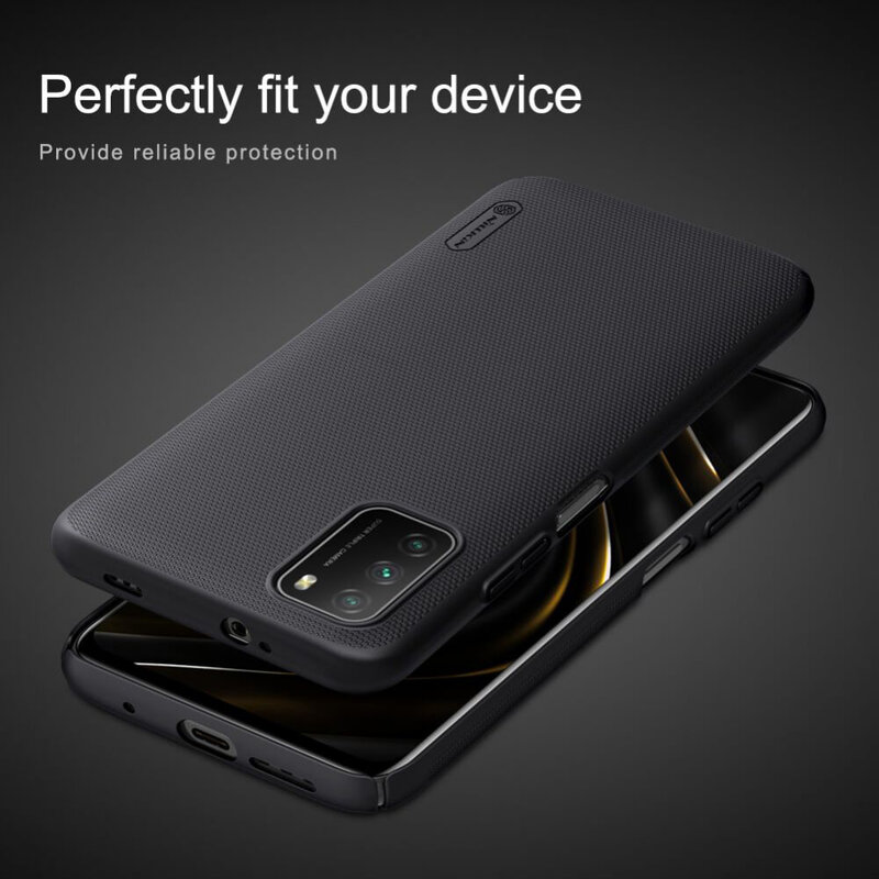 Husa Xiaomi Poco M3 Nillkin Super Frosted Shield, negru