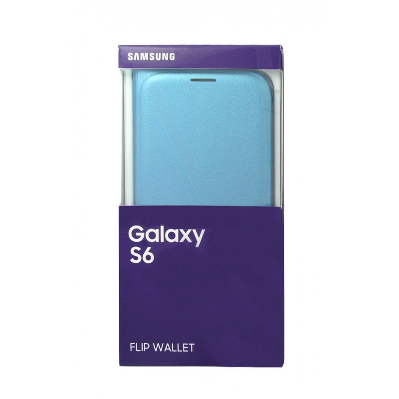 Husa Originala Samsung Galaxy S6 G920 Flip Wallet Turcoaz