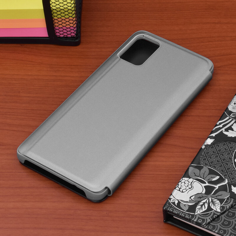 Husa Samsung Galaxy A51 Flip Standing Cover - Silver