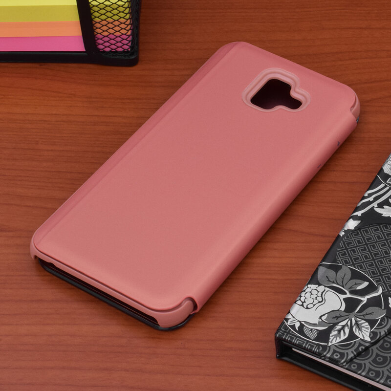 Husa Samsung Galaxy J4 Plus Flip Standing Cover - Pink