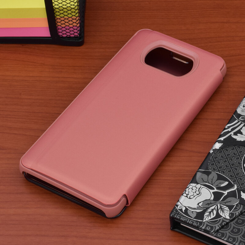 Husa Xiaomi Poco X3 NFC Flip Standing Cover - Roz