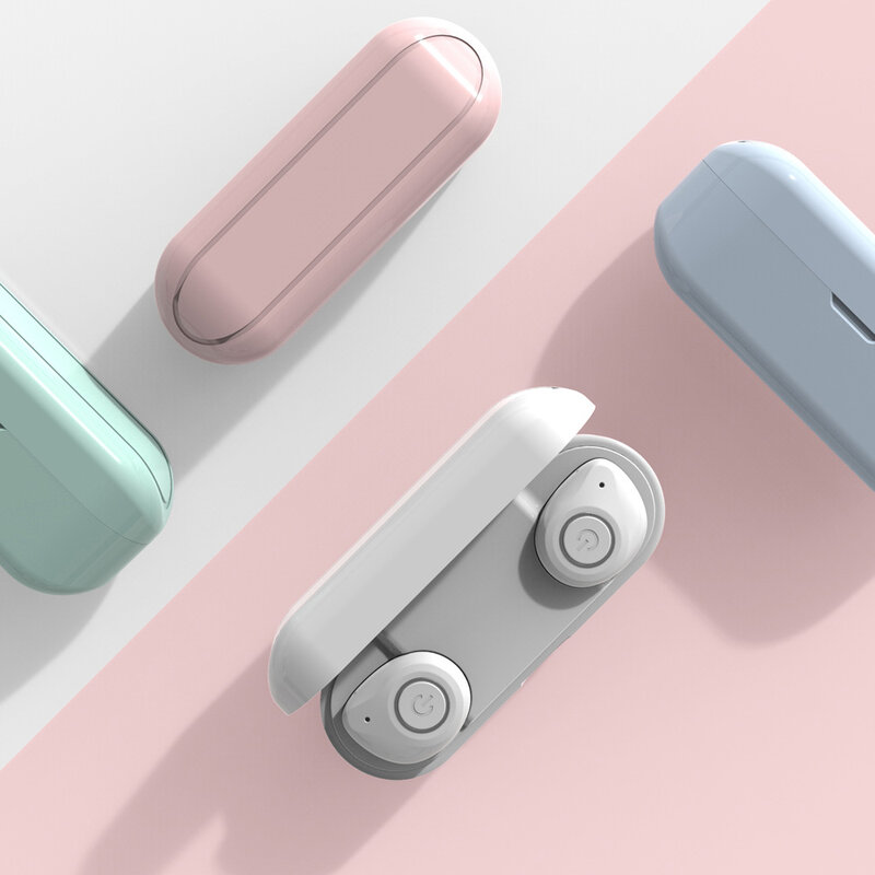 Casti in-ear wireless Gjby, TWS earbuds, Bluetooth, alb, TWS-02