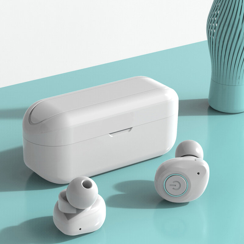 Casti in-ear wireless Gjby, TWS earbuds, Bluetooth, alb, TWS-02