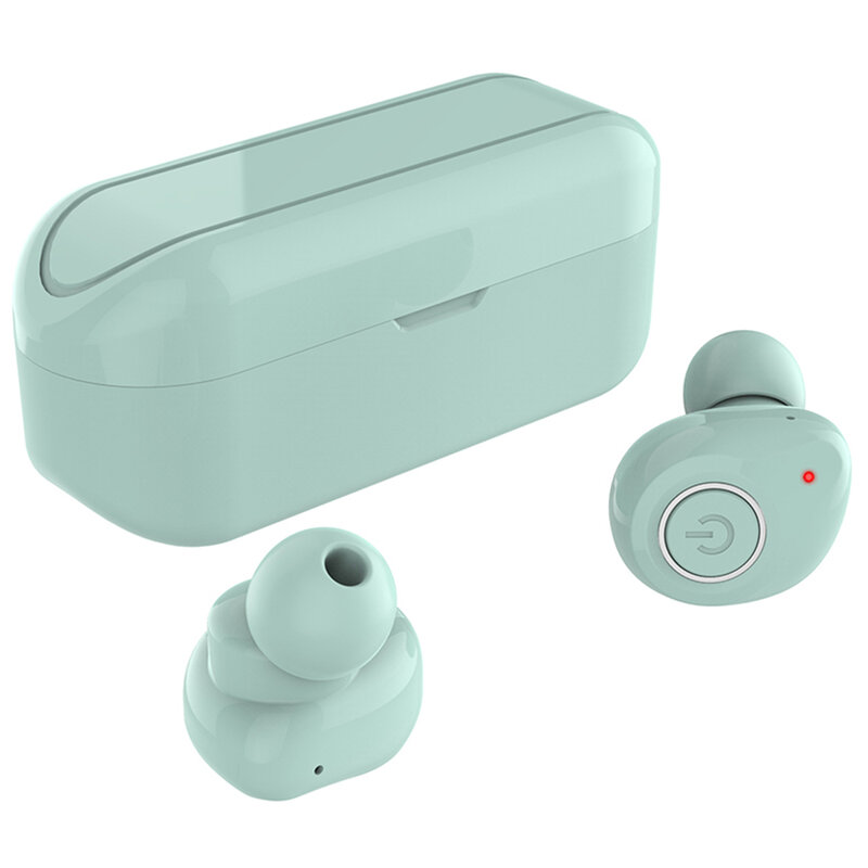 Casti in-ear wireless Gjby, TWS earbuds, Bluetooth, verde, TWS-02