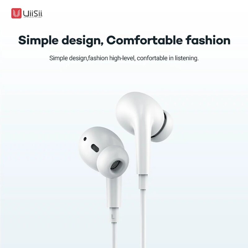 Casti in-ear UiiSii UX, microfon, telecomanda, Jack 3.5mm ...