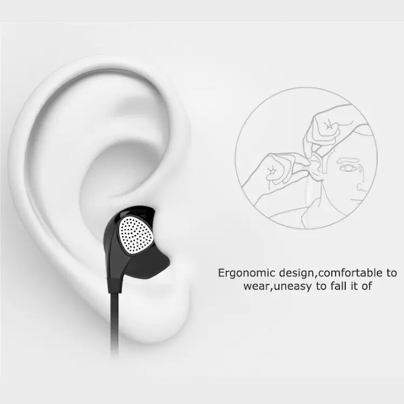 Casti in-ear UiiSii C1, microfon, telecomanda, Type-C, 1.2m, negru