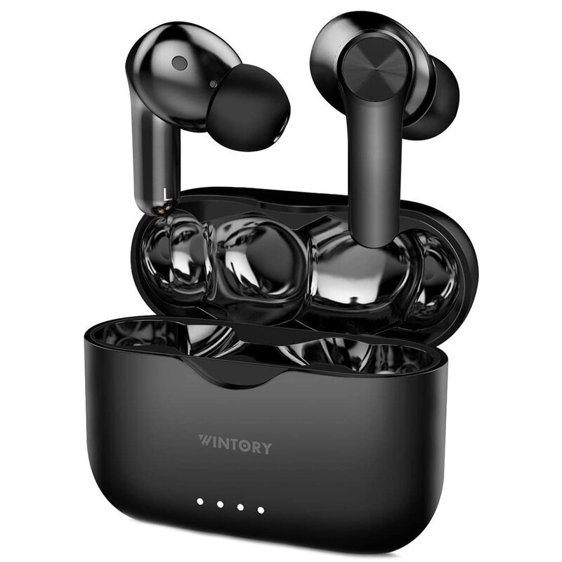 Casti in-ear wireless Wintory POD1, TWS earbuds, Bluetooth, microfon, negru