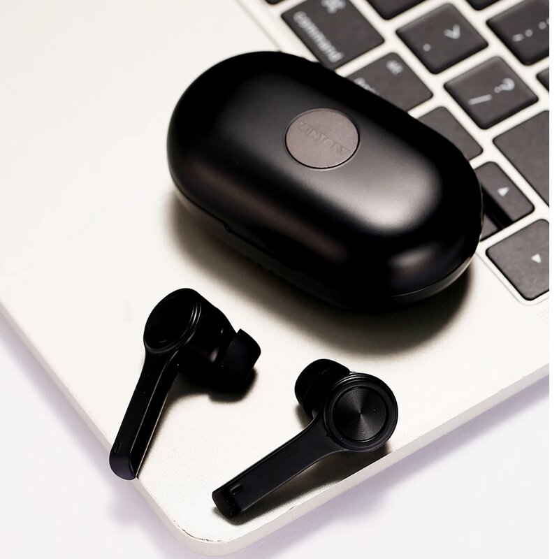 Casti in-ear wireless Wintory POD1, TWS earbuds, Bluetooth, microfon, negru