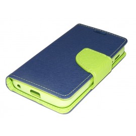 Husa Alcatel Alcatel Pixi 3 (4 inch)Flip Albastru-Verde MyFancy