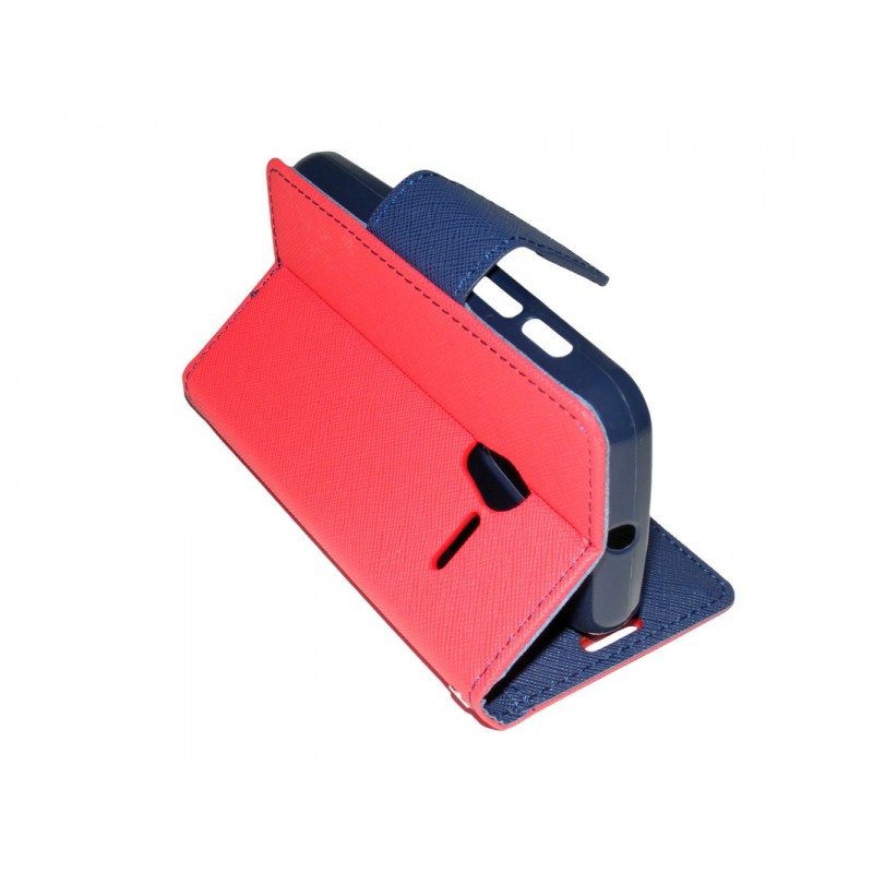 Husa Alcatel Alcatel Pixi 3 (4 inch) Flip Rosu-Albastru MyFancy