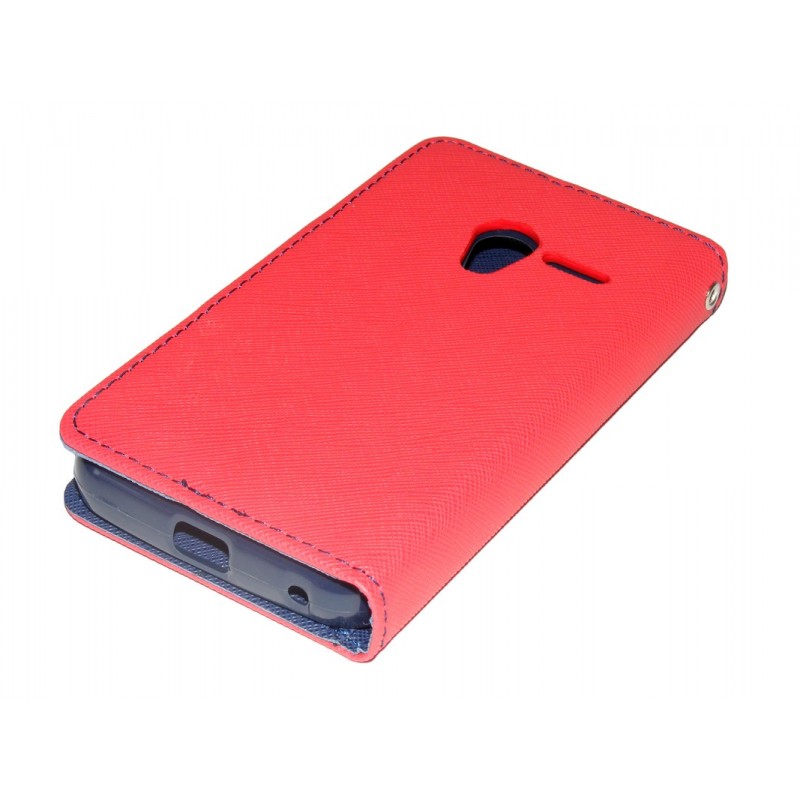 Husa Alcatel Alcatel Pixi 3 (4 inch) Flip Rosu-Albastru MyFancy