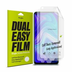 [Pachet 2x] Folie Xiaomi Redmi Note 9 Ringke Dual Easy Film Full Coverage - Clear