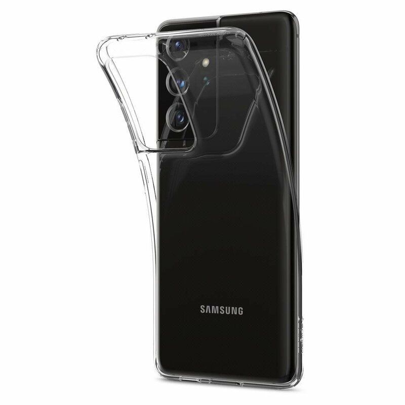 Husa Samsung Galaxy S21 Ultra 5G Spigen Liquid Crystal, transparenta