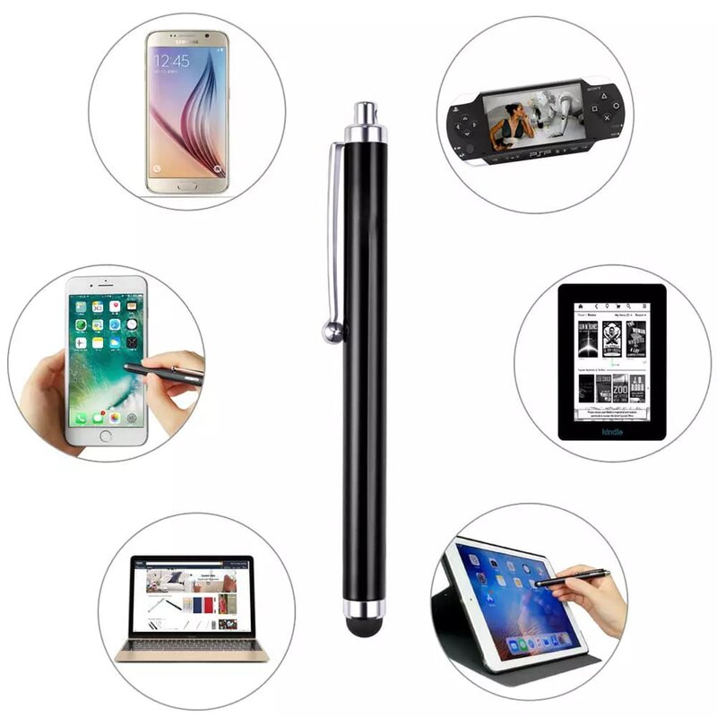 Stylus Pen Mobster, universal, Android, iOS, aluminiu, 6mm, negru, 1SXC-165