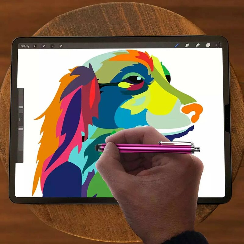 Stylus Pen Mobster, universal, Android, iOS, aluminiu, 8mm, rosu, 1SXC-127