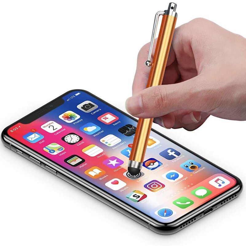 Stylus Pen Mobster, universal, Android, iOS, aluminiu, 8mm, rosu, 1SXC-127