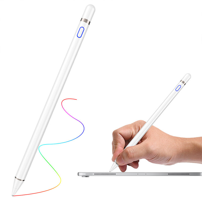 Stylus pen activ Techsuit, iOS, Android, cablu de incarcare Micro-USB, rosu, JA05
