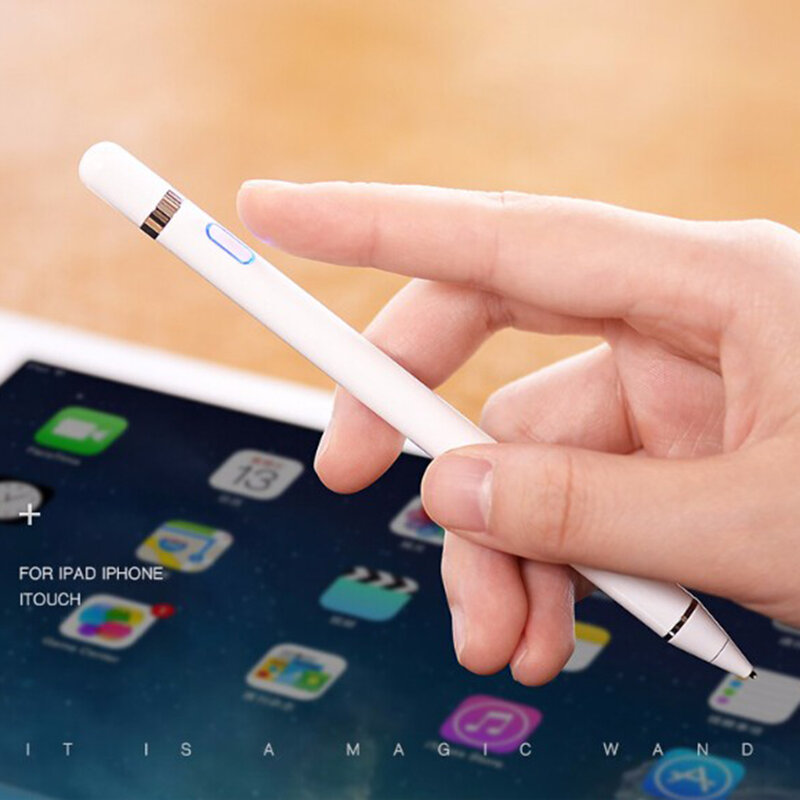 Stylus pen activ Techsuit, iOS, Android, cablu de incarcare Micro-USB, rosu, JA05