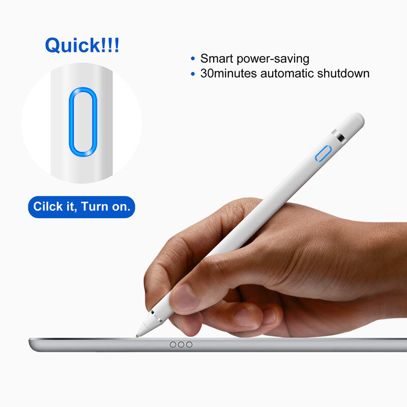 Stylus pen activ Techsuit, iOS, Android, cablu de incarcare Micro-USB, rosu, JA05