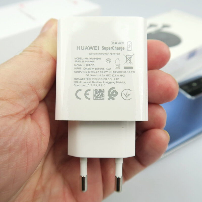 Incarcator priza original Huawei, 4A, 40W, alb, bulk, HW-100400E01