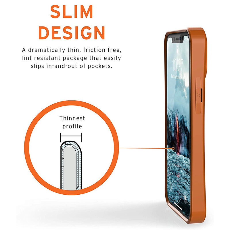 Husa iPhone 12 UAG Outback Biodegradable - Portocaliu