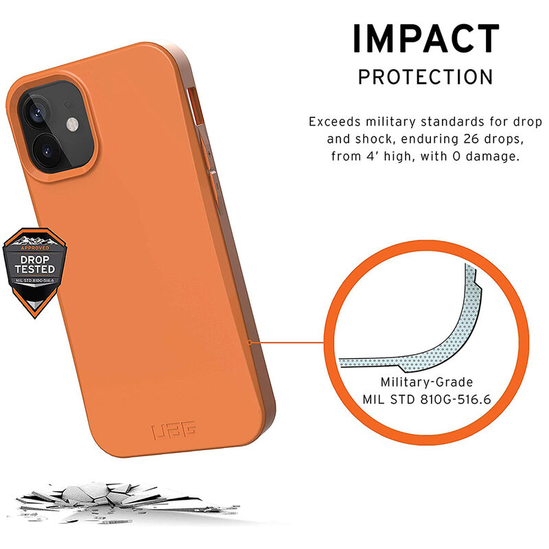 Husa iPhone 12 UAG Outback Biodegradable - Portocaliu