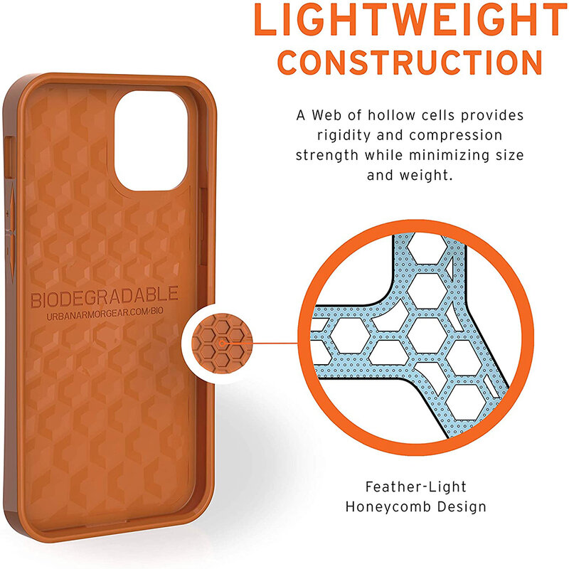 Husa iPhone 12 UAG Outback Biodegradable - Portocaliu